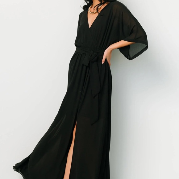 Black Baltic Born chiffon dress - Picture 7 of 10